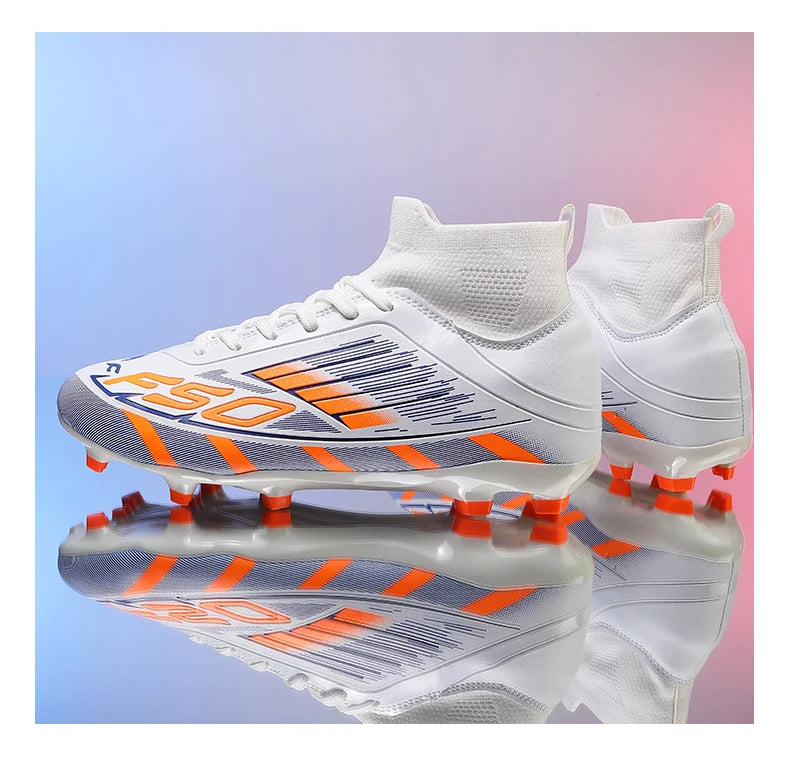 New Men's Football Boots Non-Slip Boys Grass Cleats High-Quality Match Soccer Shoes Hot-Selling Sneakers Outdoor High-Top Light