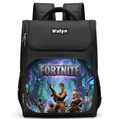 School Backpack With Multi Compartment, Large Cartoon Fortnite School Bags For Boys & Girls, Durable Child Backpack For Ages 5-10