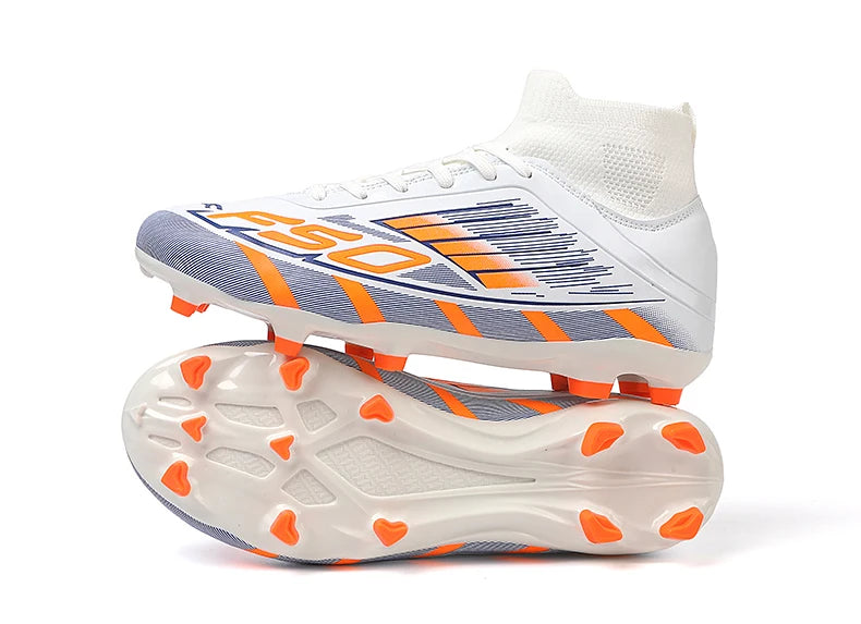New Men's Football Boots Non-Slip Boys Grass Cleats High-Quality Match Soccer Shoes Hot-Selling Sneakers Outdoor High-Top Light