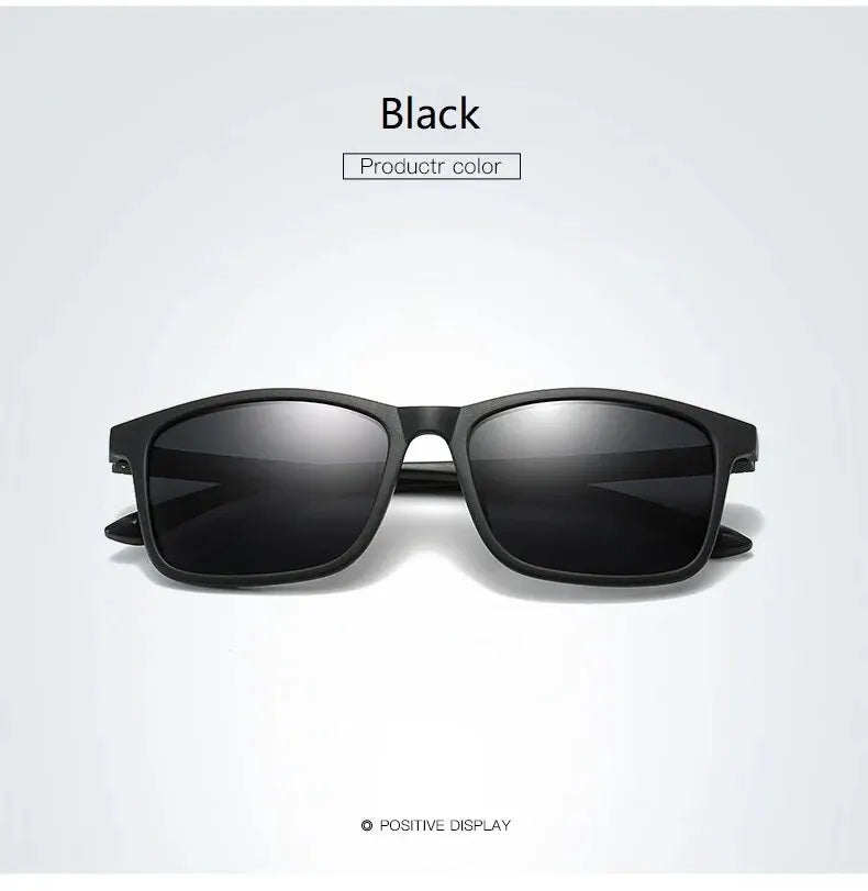 Luxury Men Sunglasses Fashion Vintage Square Ultra Light TR90 Frame Driving Fishing Sun Glasses For Man Eyewear