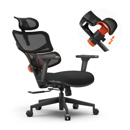 NEWTRAL NT001 Ergonomic Office Chair with Auto-Following Lumbar Support, 3 Recline Angles, Adjustable Backrest Armrest Headrest