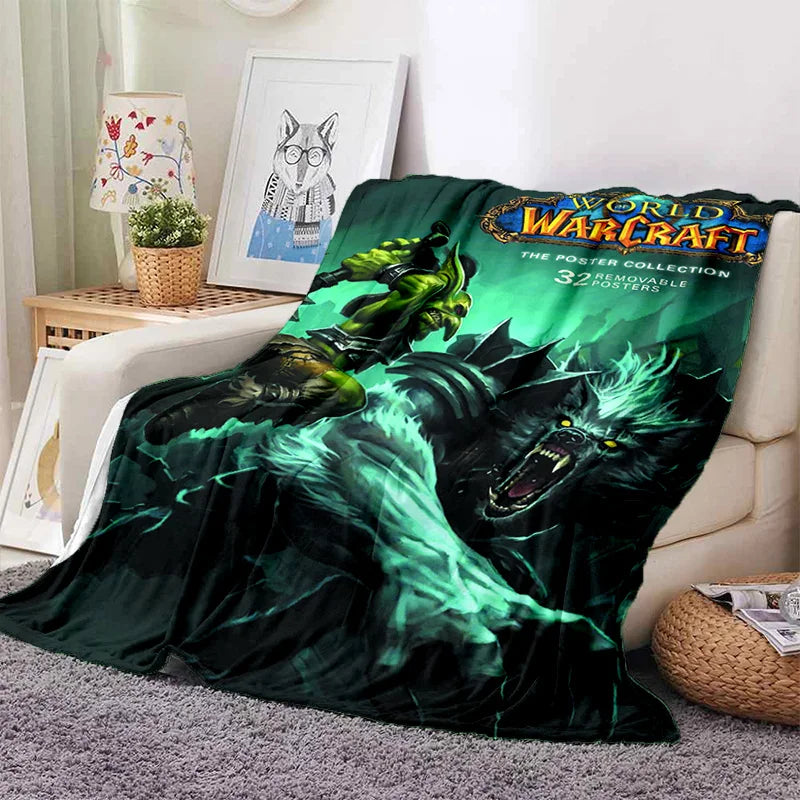 WOW, World of Warcraft  Demon Hunter, Lich King Game 3D Soft Blankets,Throw Blanket for Picnic Beds Sofa Home Bedroom Kids Gifts