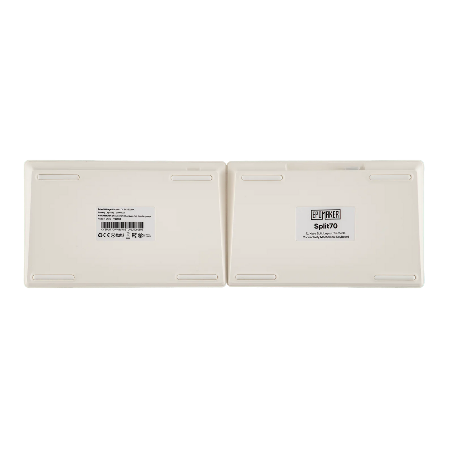 EPOMAKER Split70 QMK/VIA 70% Split Layout Wired/BT/2.4Ghz Wireless Mechanical Keyboard with Programmable Knob Mac Modifier