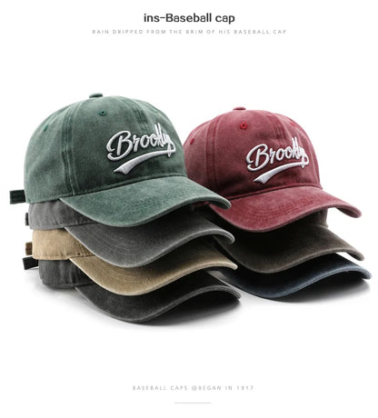 Brooklyn Baseball Caps Embroidery Breathable Retro Style Unisex Comfort Trendy Fashion Summer Hat Sun Protection Curved Brim