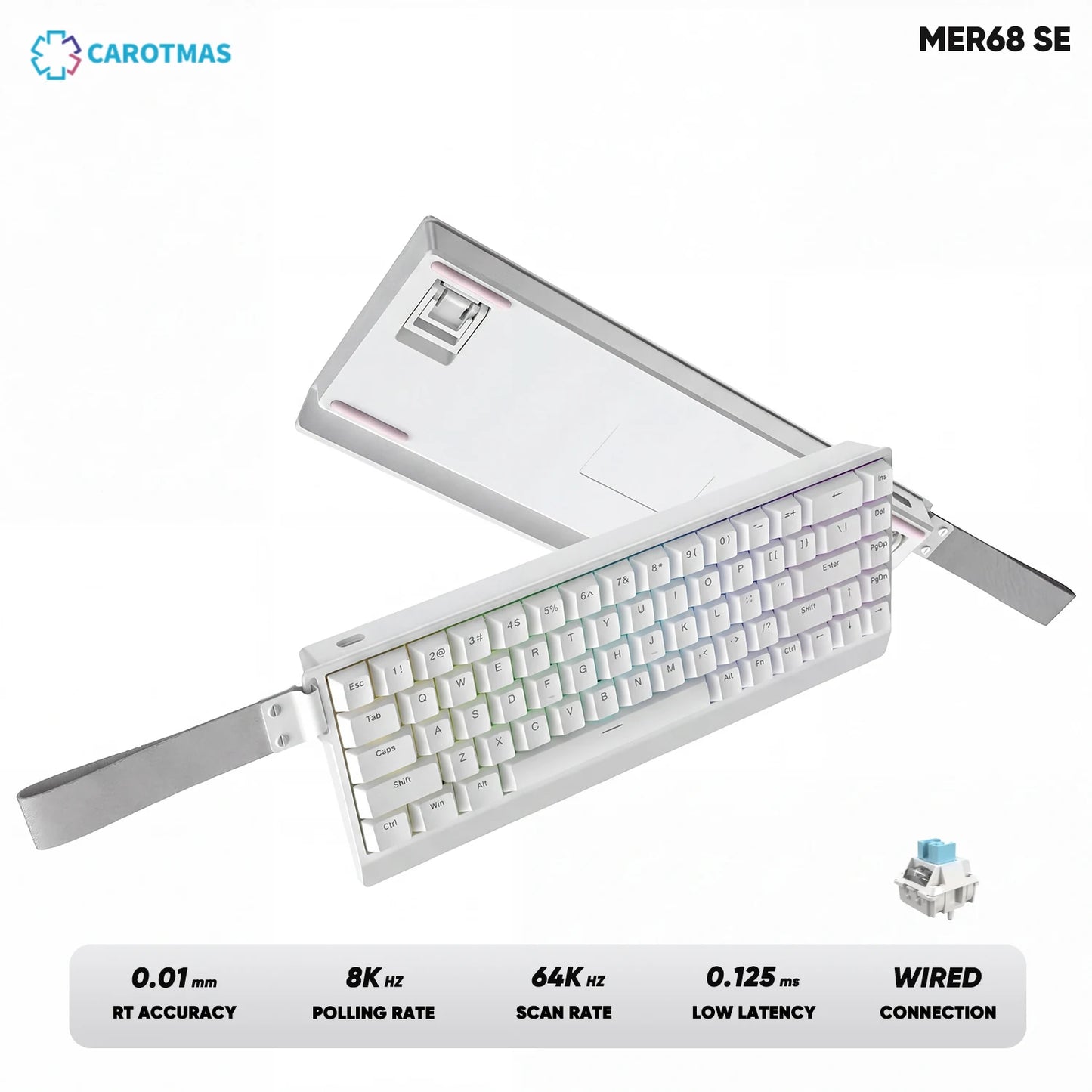 IROK Carotmas Mercury68 Mercury 68 Mercury68 Pro Mercury68 Max RT 0.001mm 8K Teclado mecânico magnético gaming com fios