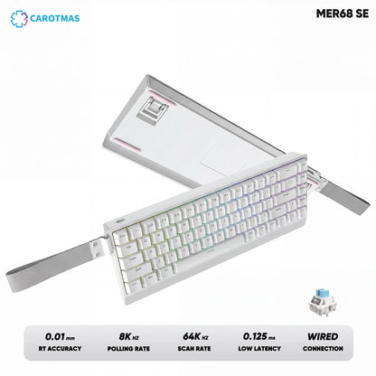 IROK Carotmas Mercury68 Mercury 68 Mercury68 Pro Mercury68 Max RT 0.001mm 8K Teclado mecânico magnético gaming com fios