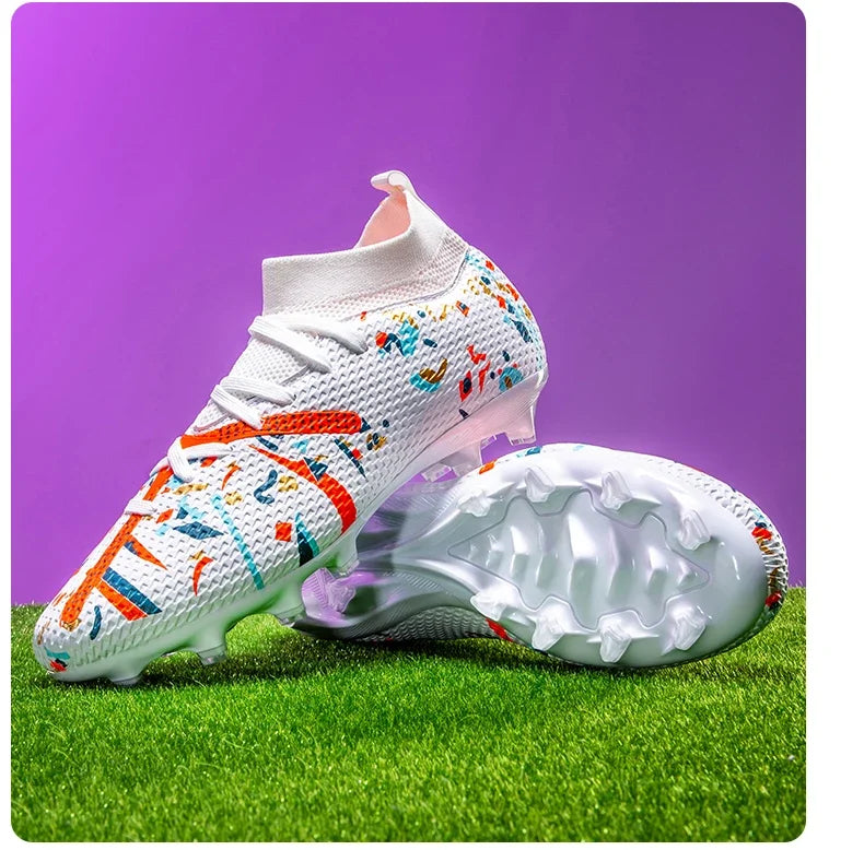 Nouvelles chaussures de football pour hommes, chaussures de sport professionnelles pour l'extérieur, antidérapantes, chaussures d'entraînement, baskets, chaussures de football pour terrain gazonné, ultralégères, unisex
