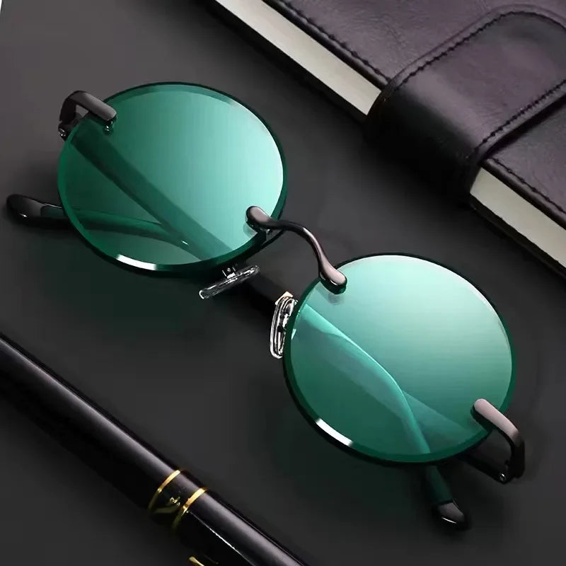 Men's Resin Sunglasses  Frameless UV400 Sunglasses Cool Eye Protection Glasses Summer Decorative Sunglasses