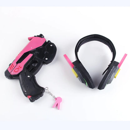 Game Overwatch D.Va Earphone Gun Hana Song DVA Weapon Pistol Cosplay Props Christmas Halloween Party Toy Cosplay Accessories