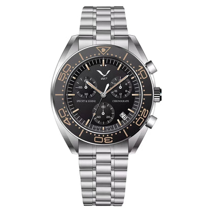 New 007 Specht&Sohne Sports Watches for Men Top Brand Luxury Steel Wrist Watch Fashion Japan VK68 Chronograph