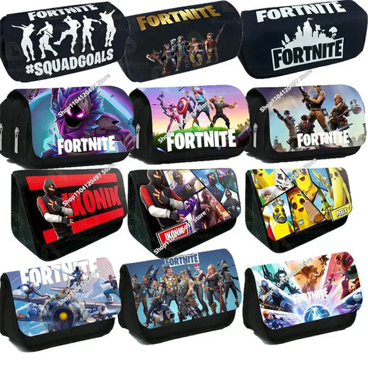 Estuche para lápices de anime Fortnites kawaii, gran capacidad, impermeable, de mano, para cosplay, oficina, papelería, regalo y juguete