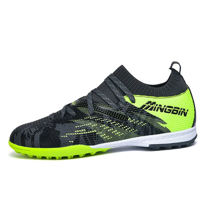 Turf Soccer Cleats Professional Men Football Boots Breathable Mesh Youth Soccer Shoes Anti Skid Male Sneakers Society Chuteira