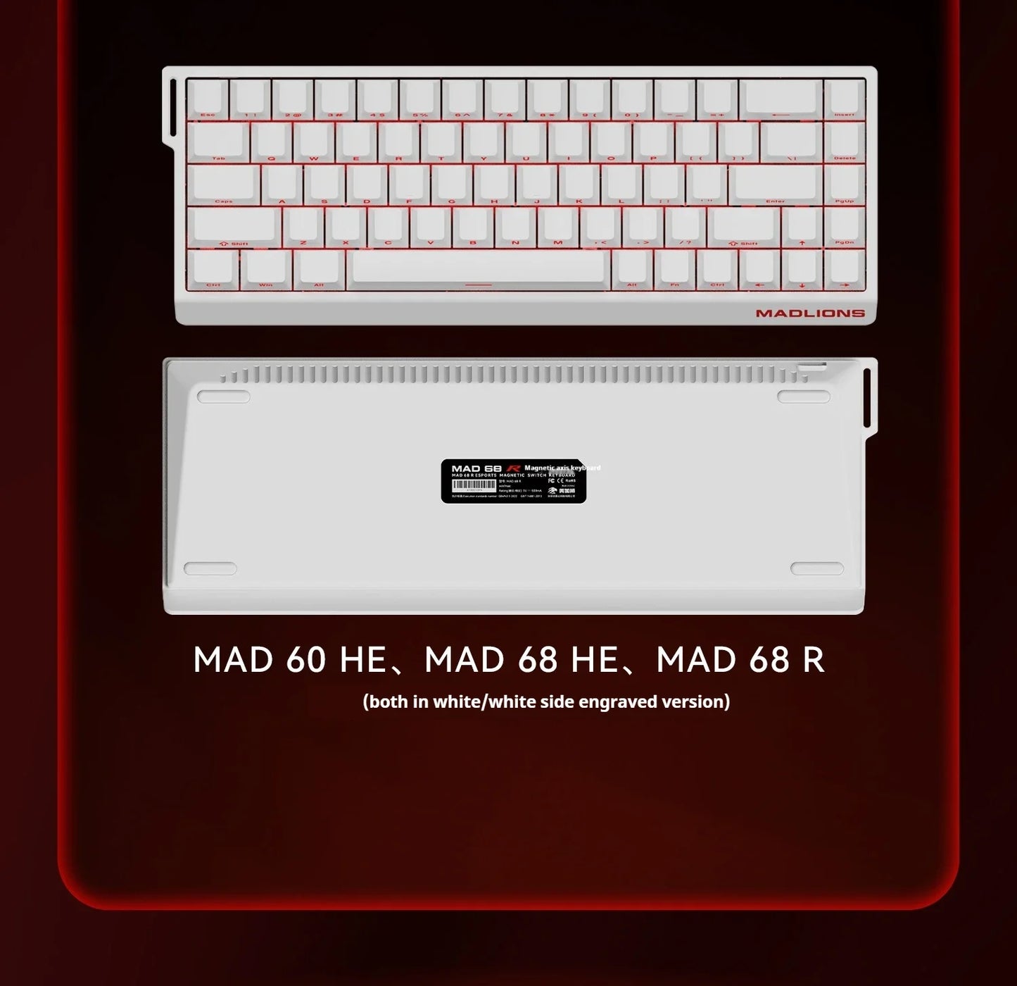 FGG MAD60 Gaming RGB Magnetic Axis Keyboard Game Dedicated Full Key Hot Swap Quick Response Entry Level Custom Gaming Keyboard