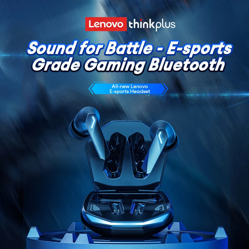 Lenovo GM2 Pro TWS Wireless Gaming Earbuds Bluetooth 5.3 – ENC Noise Cancelling Sport Earphones with Mic, Dual Mode Music & Gaming Headset