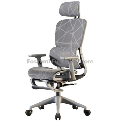 Silla de oficina ergonómica para ordenador con malla transpirable, reposabrazos, soporte lumbar ajustable, reposacabezas y diseño para escritorio, hogar y gaming