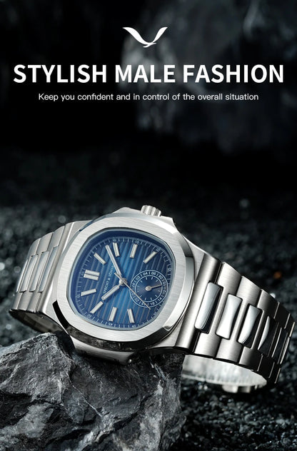 Relógio masculino ultrafino Specht & Söhne New Classic 40.8MM, movimento Japan VH60, vidro de safira, relógio desportivo 5980, resistente à água 50M