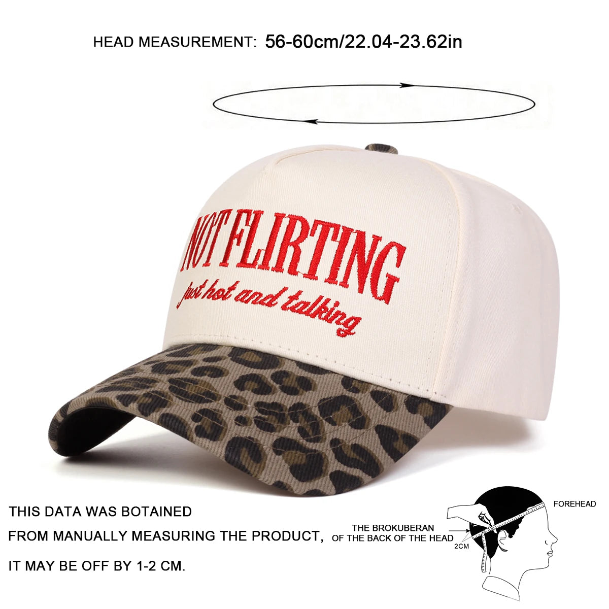 Unisex NOT FLIRTING Letter Embroidery Baseball Caps Spring Autumn Outdoor Adjustable Casual Hats Sunscreen Hat Sports Cap