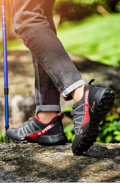 Men's Hiking Shoes Waterproof Outdoor Lace-Up Sports Shoes Women's Bicycle Casual Shoes Non-Slip Field Tactical Training Shoes