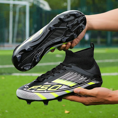 New Men's Football Boots Non-Slip Boys Grass Cleats High-Quality Match Soccer Shoes Hot-Selling Sneakers Outdoor High-Top Light