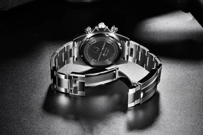 Montre pour homme PAGANI DESIGN – Modèle à cadrans colorés, montre-bracelet à quartz de luxe, chronographe équipé d'un mouvement