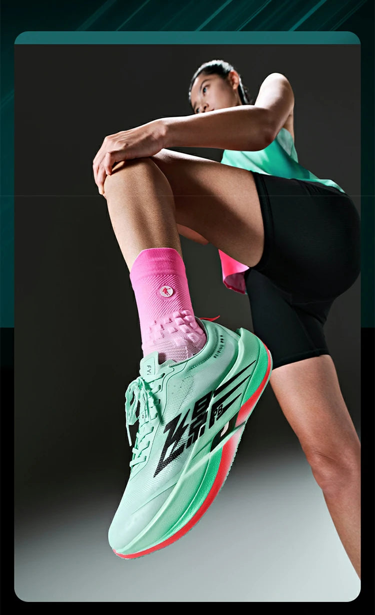QIAODAN Feiying PB6.0 Homem 2026 Sapatilhas Desportivas de Competição para Maratona Novas com Placa de Carbono Suspensa Integral QDB023261299