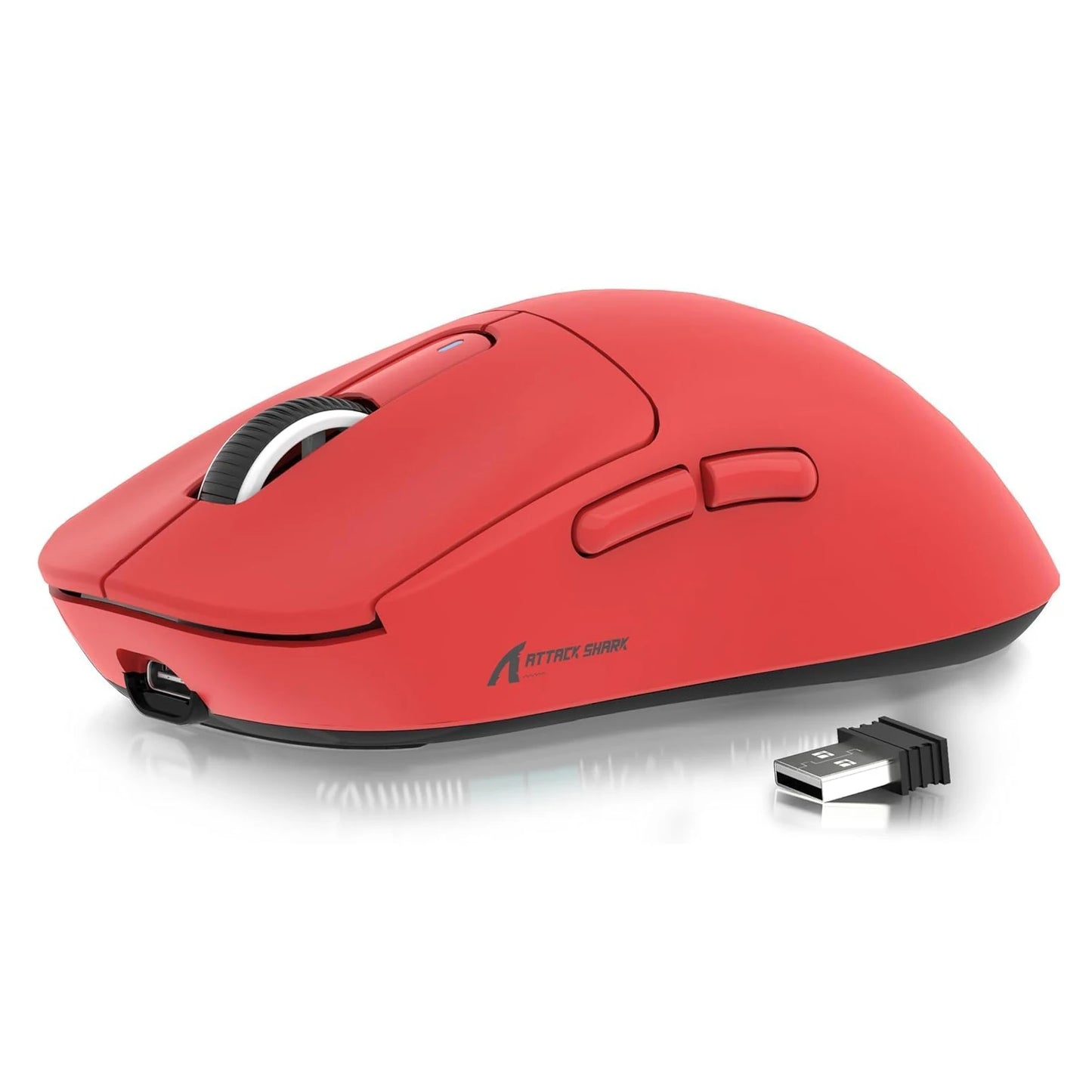 Ratón gaming inalámbrico ATTACK SHARK X3, ratón ergonómico para PC de 49g, tres modos, sensor óptico PAW3395 de 26K DPI, botones programables