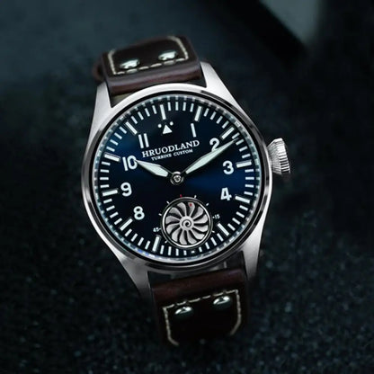 Reloj mecánico para hombre Hruodland 2025 nuevo, Seagull ST3620, piloto retro 43MM, luminiscencia Bgw-9, cristal de zafiro, turbina