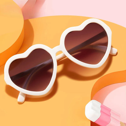 Stylish Kids rose pink Heart Sunglasses UV400 Protection Adjustable Frame for Boys Girls Baby Toddler 0-12 Years eyewear