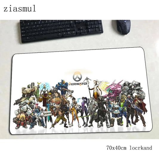 Alfombrilla para ratón Overwatch, elegante tapete para ordenador 70x40cm, alfombrilla gaming grande XL para ratón y teclado, juegos PC gamer y escritorio
