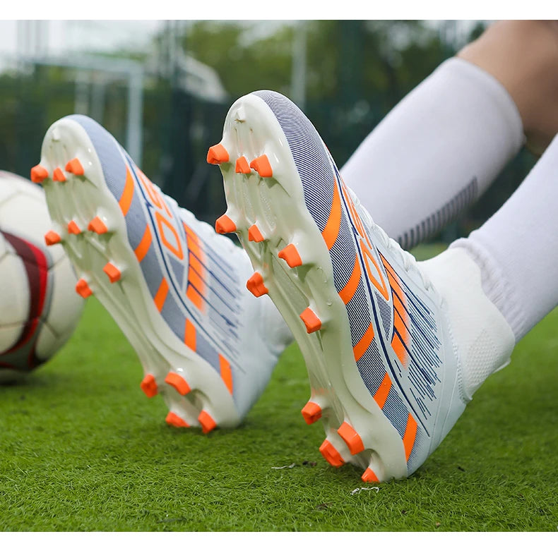 New Men's Football Boots Non-Slip Boys Grass Cleats High-Quality Match Soccer Shoes Hot-Selling Sneakers Outdoor High-Top Light