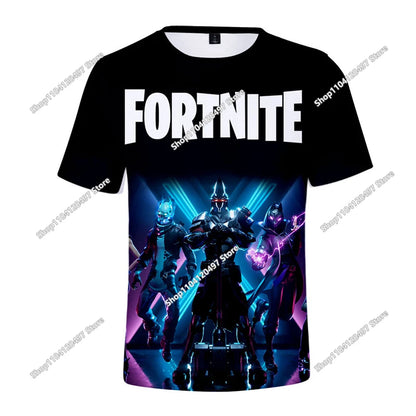 T-shirt Fortnite Victory Hero para Criança, Rapaz e Rapariga, Battle Royale 3D, Manga Curta