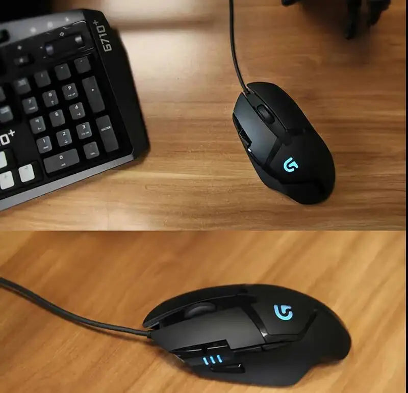 Ratón gaming Logitech G402 con tecnología Fusion Engine, 4 ajustes de DPI, procesador de 32 bits y diseño antideslizante para gaming competitivo profesional