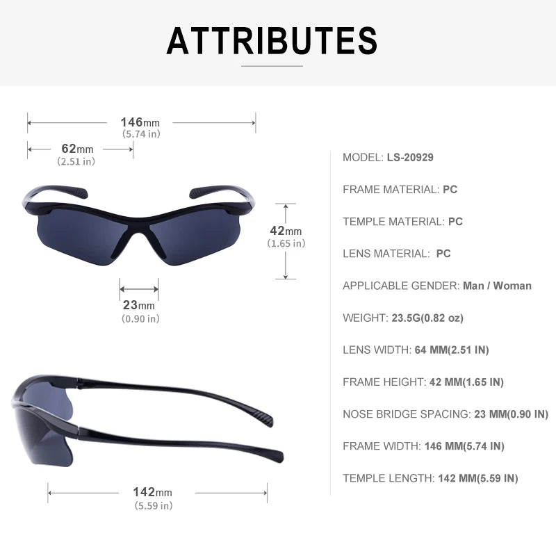 Sports Sunglasses Women Outdoor Cycling Goggle Men Fashion One-Piece Windproof Sunglass Male 2026 New Semi-Rimless Sun Glasses