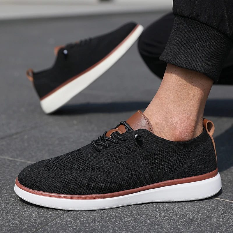 Mocasines deportivos de malla para hombre, calzado antideslizante de corte bajo, zapatos casuales deportivos, superventas, zapatos de diseño 2025