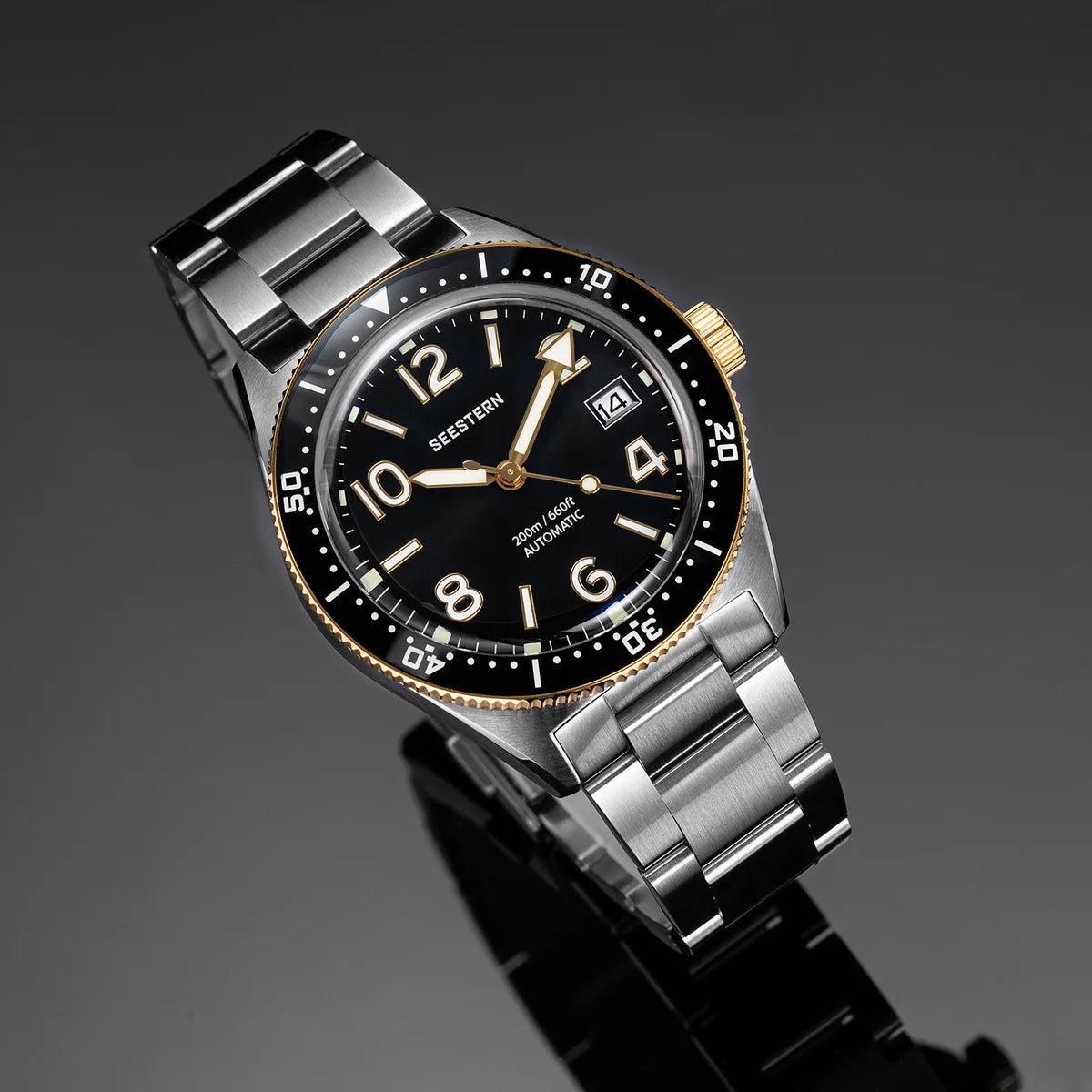 Sugess Diving Watch for Men Automatic Mechanical Wristwatches 20ATM Waterproof Sapphire NH35A Movement BGW9 Luminous New S434-2