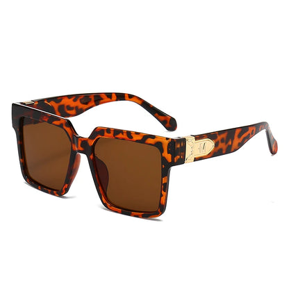 New Luxury Brand Designer Square Oversized Sunglasses Men Women 2024Fashion Thick Frame Glasses Mens UV400 Male Celebrity