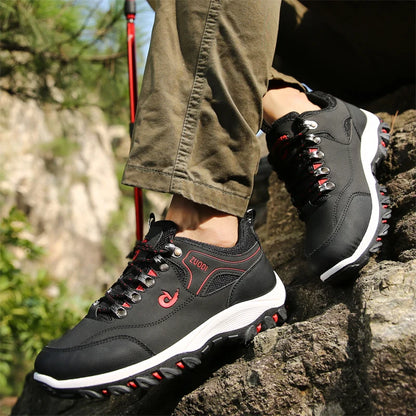 Men's leather casual shoes, sneakers for men, spring, autumn, winter shoes, lightweight tennis walking shoes for men