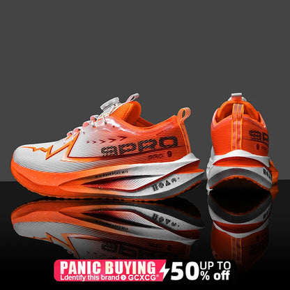 Men Marathon Running Shoes Carbon Board Specialty Sports Breathable Lightweight Women's Comfortable Athletic Nonskid Sneakers