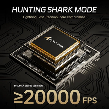 Ratón gaming inalámbrico ATTACK SHARK R11 ULTRA de fibra de carbono 49g 8000Hz, 42000 DPI, 20000 FPS, PAW3950MAX, chip Nordic 52840