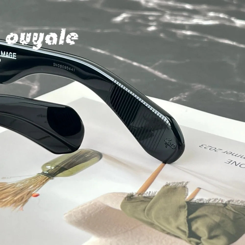 Sunglasses ASCARI Vintage Square Unisex Handcrafted Acetate UV400 Classic Retro Designer Eyewear