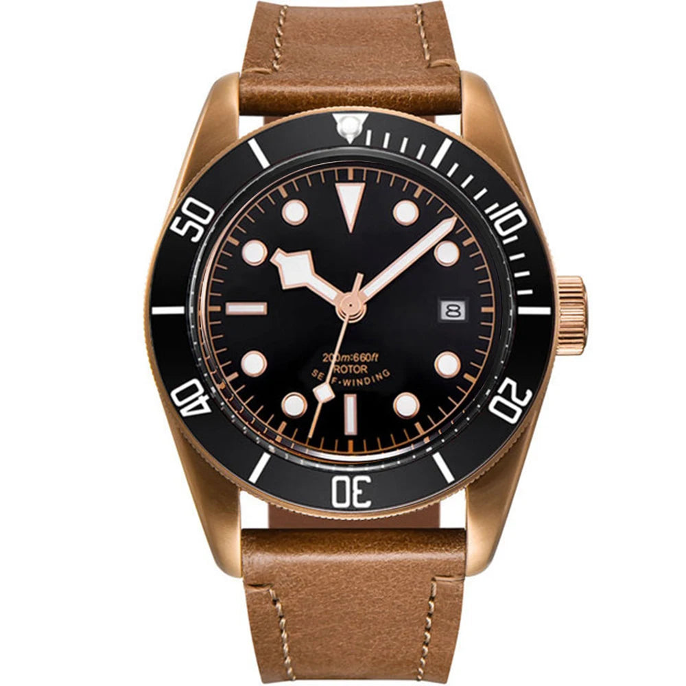 Luxury NH35A Corgeut 41mm Automatic Men's Watch PVD Case Sapphire Military Male 10BAR wim Watches Luminous Mechanical Wristwatches