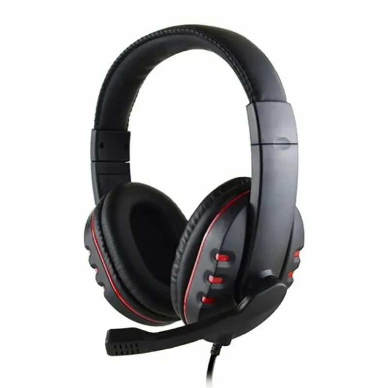 Casque gaming filaire avec éclairage, microphone réglable, son surround stéréo, coussinets auriculaires doux, pour PC, ordinateur portable et téléphone