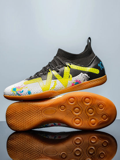 Chuteiras de Futsal Profissionais para Homem, com Sola Plana, Duráveis e Confortáveis, para Treino de Adultos e Adolescentes, Antiderrapantes