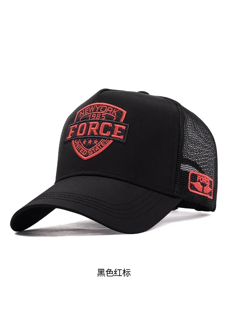 New Men's Summer Sun Hat - Breathable Mesh Baseball Cap, Lightweight UV Protection Snapback, Fashionable Trendy Sports Dad Hat
