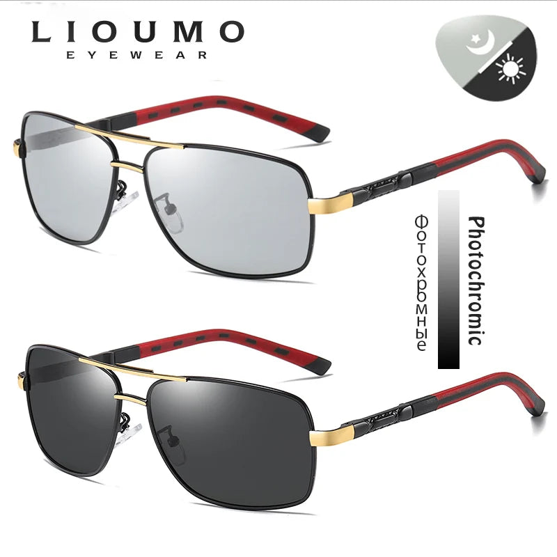 LIOUMO Brand Polarized Sunglasses Men Photochromic Sun Glasses For Women Driving Glasses Anti-Glare Goggles gafas de sol hombre