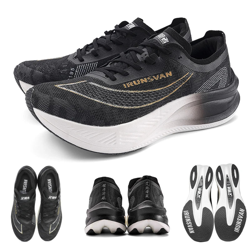 IRUNSVAN Original Carbon Plate Marathon Running Shoes Men Professional Stable Support Shock-Relief Ultra-Light Rebound Sneakers