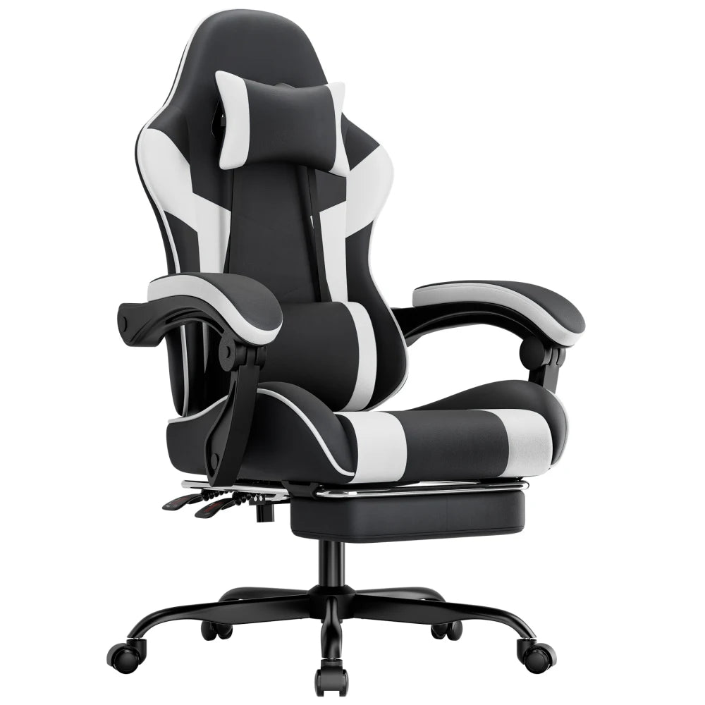 Gaming Chair Ergonomic Gaming Chair with Lumbar Support, Breathable PU Leather Office Chair, Comfortable Computer Chair