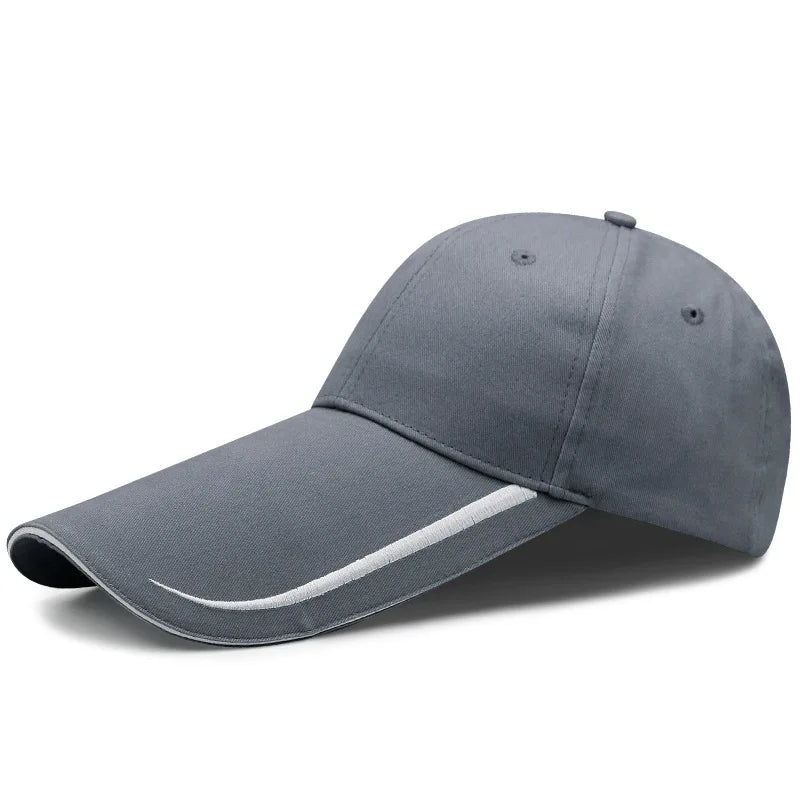 Peaked Hat Spring Summer 14cm Long Brim Sunscreen Fishing  Men Women Street Sunshade Outdoor Adjustable Cotton Golf Cap Trucker