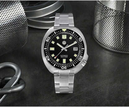 San Martin Turtle Men's Diver Watch 44mm NH35 Automatic Mechanical Wristwatch Sapphire Waterproof 200m Luminous Watches SN0047