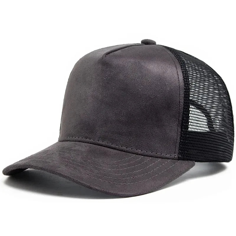 2025 Unisex 5-Panel Mesh Suede Trucker Hat Custom Print Logo Men’s Baseball Cap Spring Summer Breathable Sports Hats Women Gorros